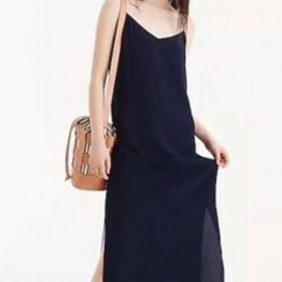 j crew midi slip dress